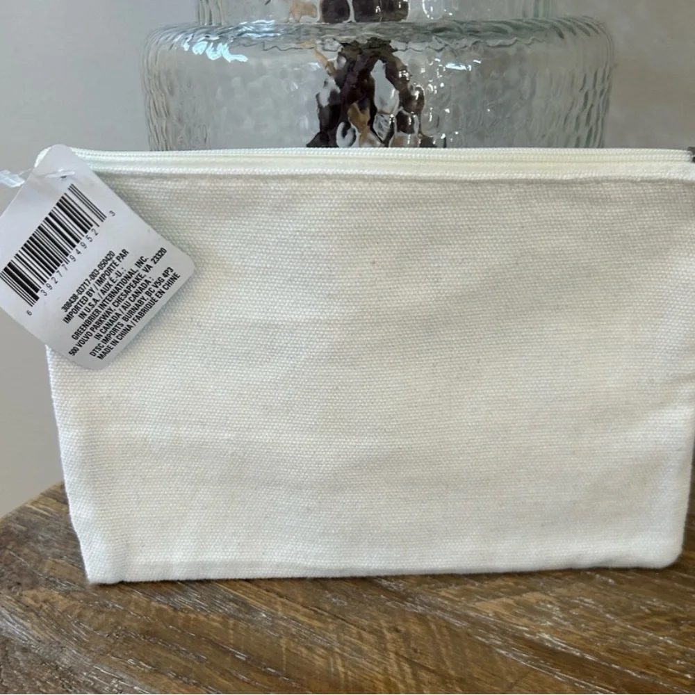 Selfie Prep Kit Makeup Pouch Bag Cosmetic Bag Travel White & Gold‎